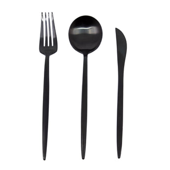 Statement Stainless Steel Flatware - Black